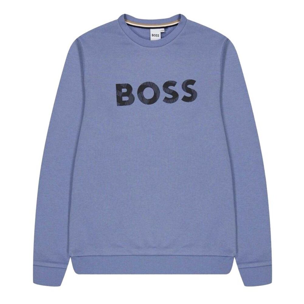 Boss Mens Logo Crew Neck Regular Sweatshirt / Medium Grey
